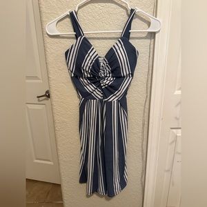Planet Gold Navy Striped Dress (size XXS)